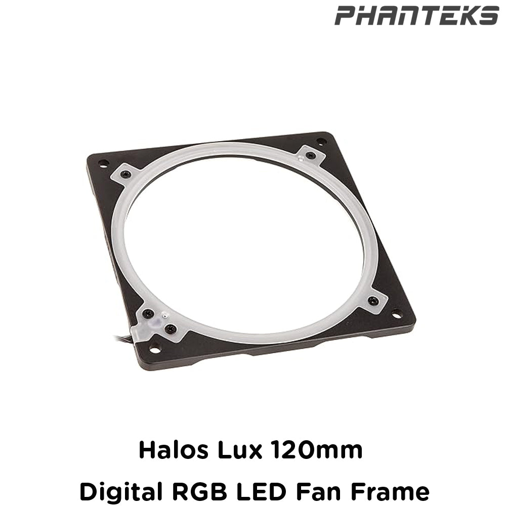 Phanteks I Halos Lux 120mm Digital RGB LED Fan Frame, Aluminum Black ...