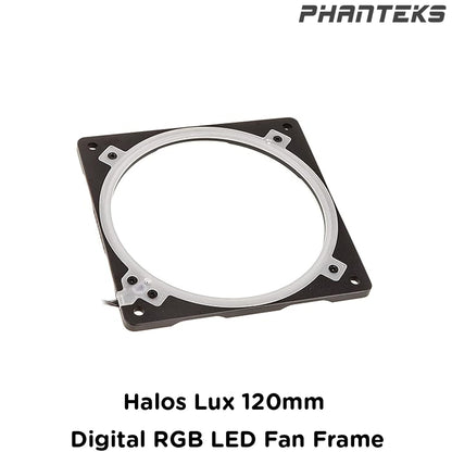 Phanteks I Halos Lux 120mm Digital RGB LED Fan Frame, Aluminum Black