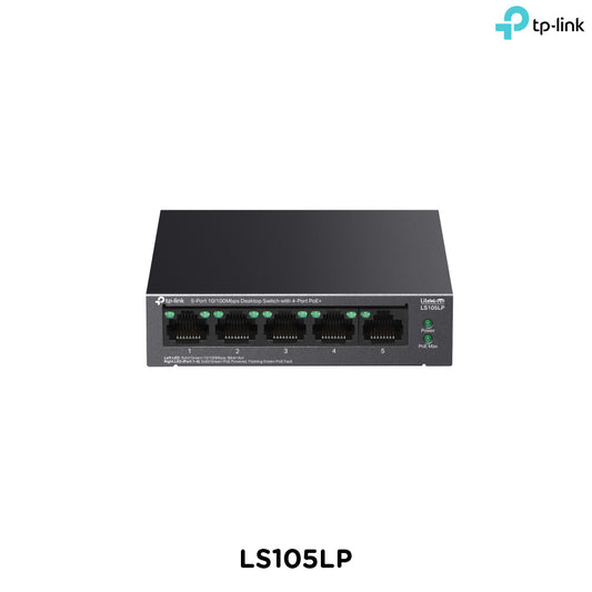 Tp-Link LS105LP I 5-Port 10/100Mbps Desktop Switch with 4-Port PoE+