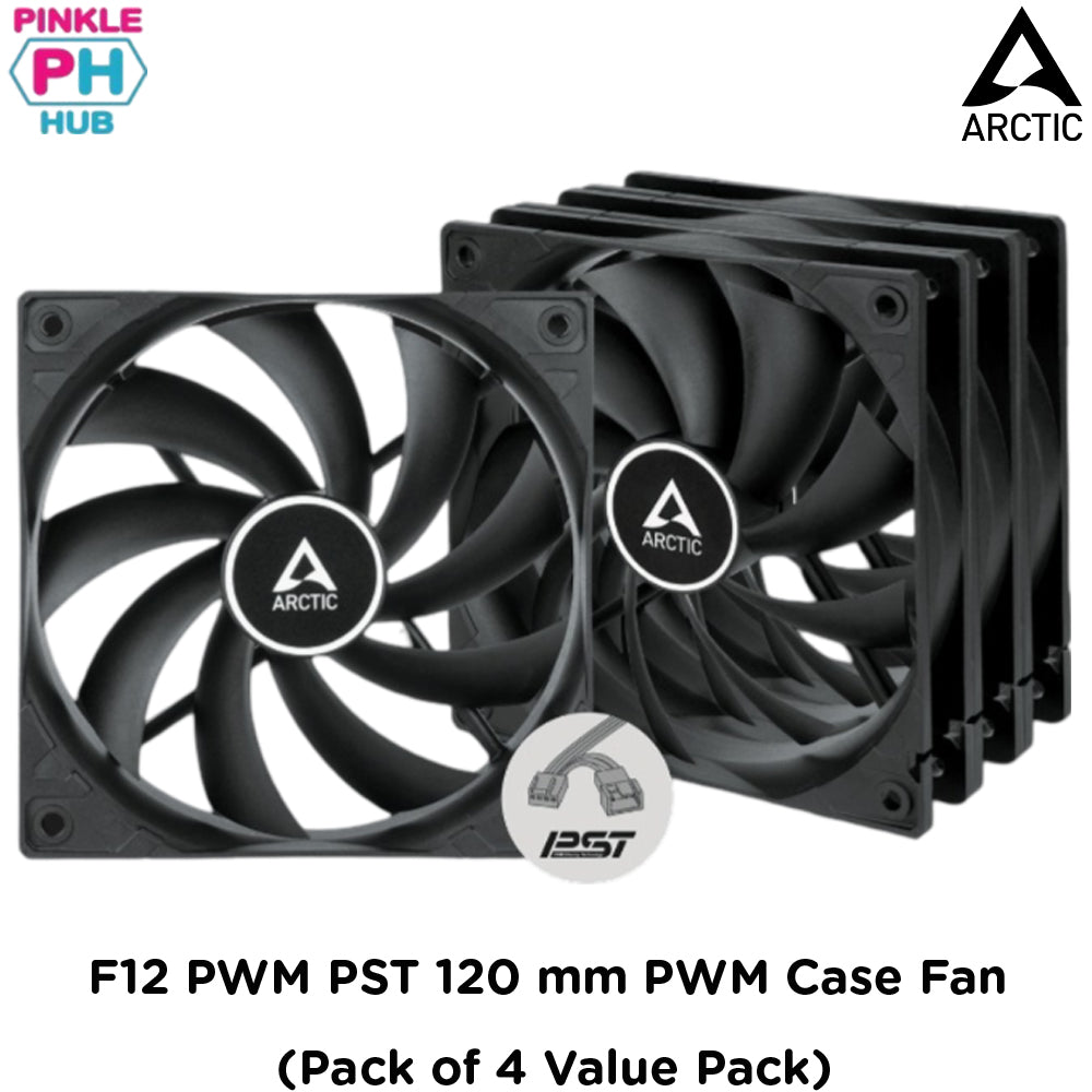Arctic F12 PWM PST 120 mm PWM Case Fan (Pack of 4 Value Pack) (ACFAN00260A)