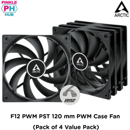Arctic F12 PWM PST 120 mm PWM Case Fan (Pack of 4 Value Pack) (ACFAN00260A)