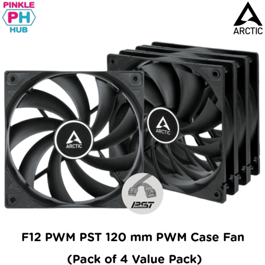 Arctic F12 PWM PST 120 mm PWM Case Fan (Pack of 4 Value Pack) (ACFAN00260A)