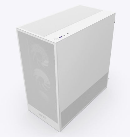 NZXT H5 Flow RGB White Compact ATX Mid-Tower Airflow Case with RGB Fans (2024 Edition)