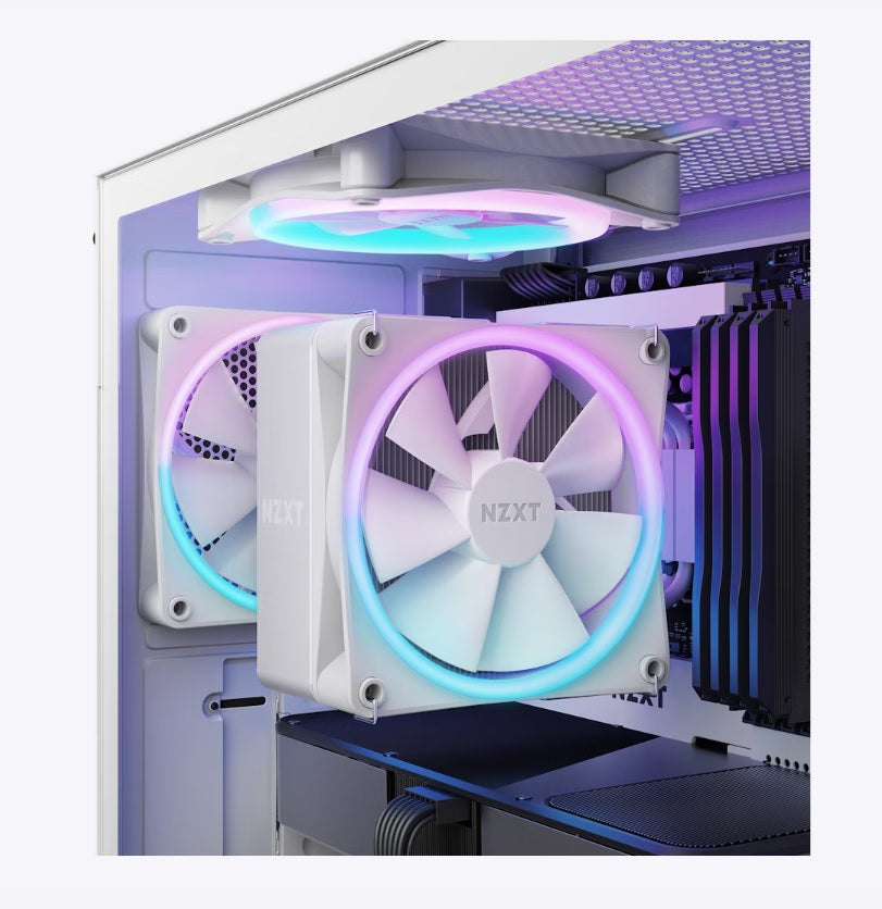 NZXT T120 RGB - White, 120mm Tower Type RGB CPU Cooler