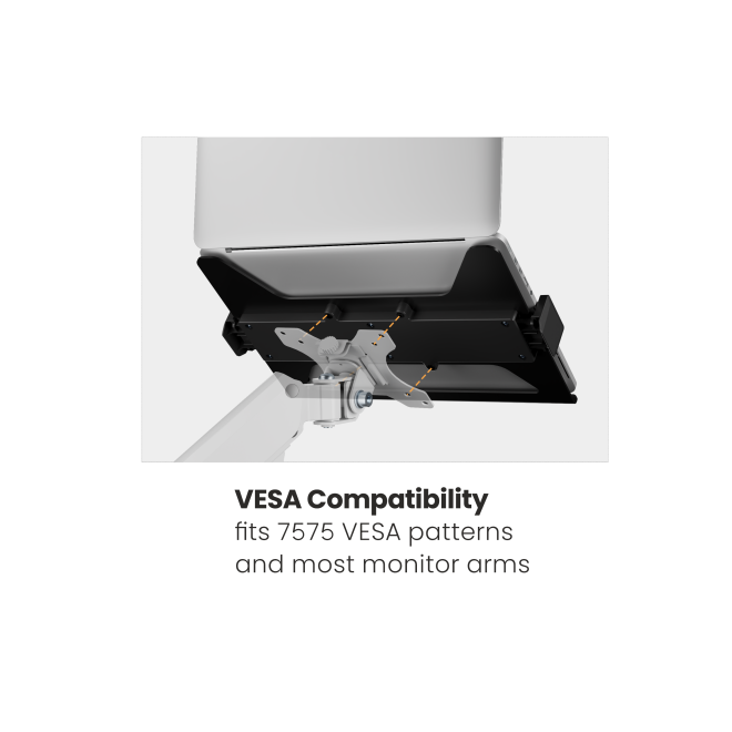 BRATECK Universal Steel Laptop Holder for Monitor Arms