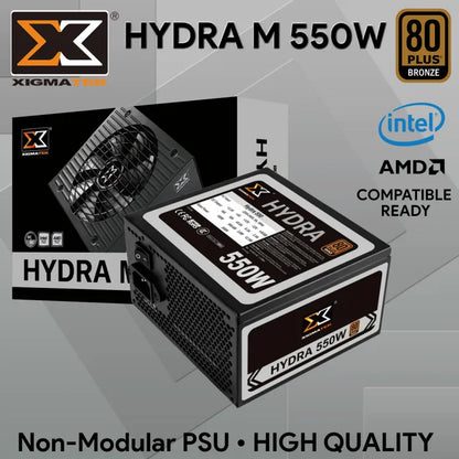 XIGMATEK Hydra 550W Bronze 80 Plus Bronze (Fixed Cable 550w APFC to DC)