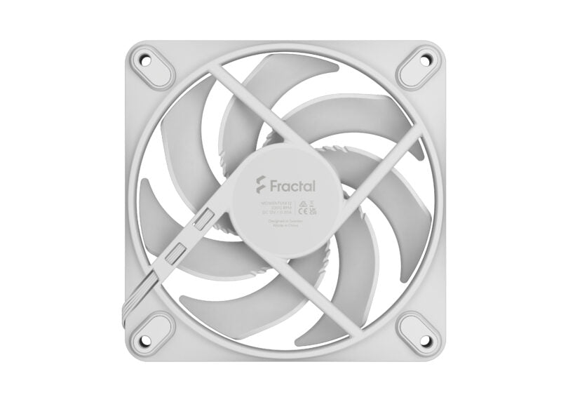 Fractal Momentum 12, Black/White 120mm Fan