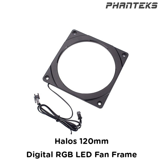 Phanteks I Halos 120mm Digital RGB LED Fan Frame, Plastic Black