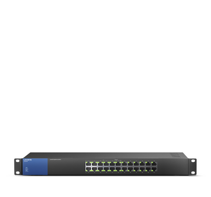 Linksys Business Switch - 24 Port (LGS124P) 24-Port Business Gigabit PoE+ Unmanaged Network Switch, Ethernet Plus, Wired Connection Speed up to 1,000 Mbps