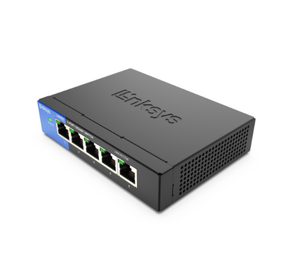 Linksys Business Switch - 5 Port (LGS105) 5-Port Business Desktop Gigabit Ethernet Unmanaged Switch, Computer Network, Wired Connection Speed up to 1,000 Mbps