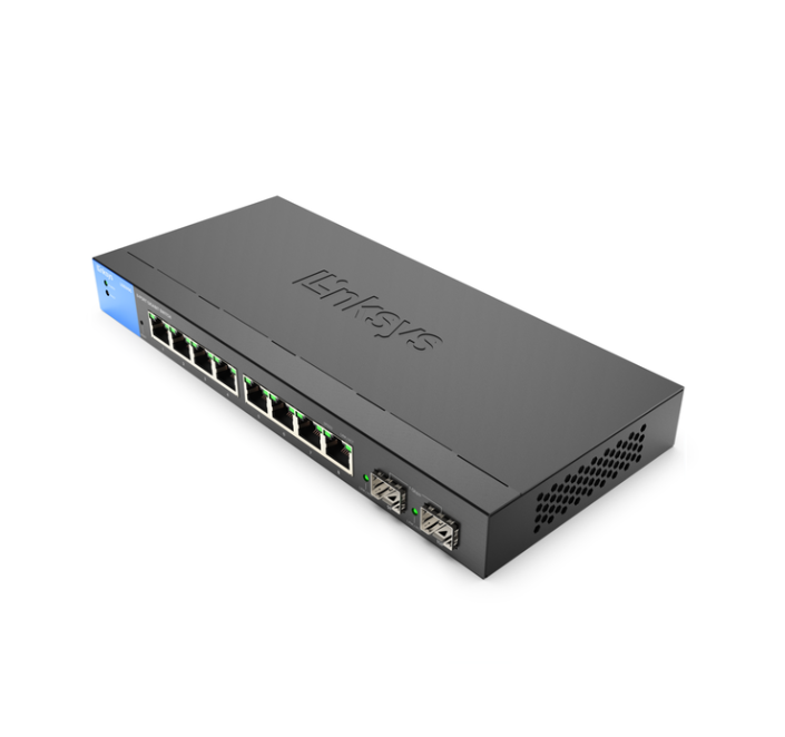 Linksys Business Switch - 8 Port (LGS310MPC) 8-Port Managed Gigabit PoE+ Switch with 2 1G SFP Uplinks 110W TAA Compliant