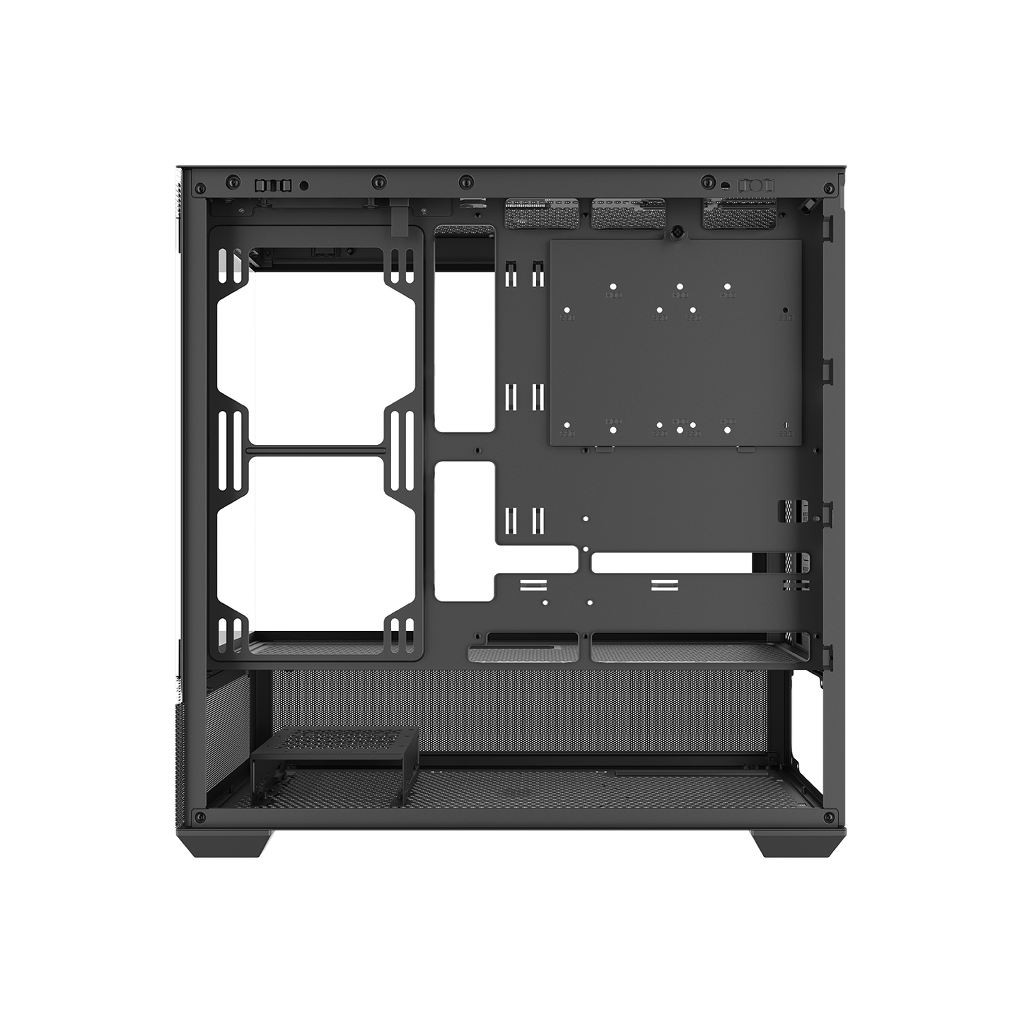 SAMA V40E Mid-Tower Dual Tempered Glass Panel PC Case (Black)