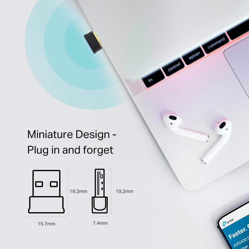 TP-LINK Archer T2UB AC600 Nano Wi-Fi Bluetooth 4.2 USB Adapter