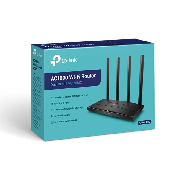 Tp-Link Archer C80 I AC1900 Wireless MU-MIMO Wi-Fi 5 Router