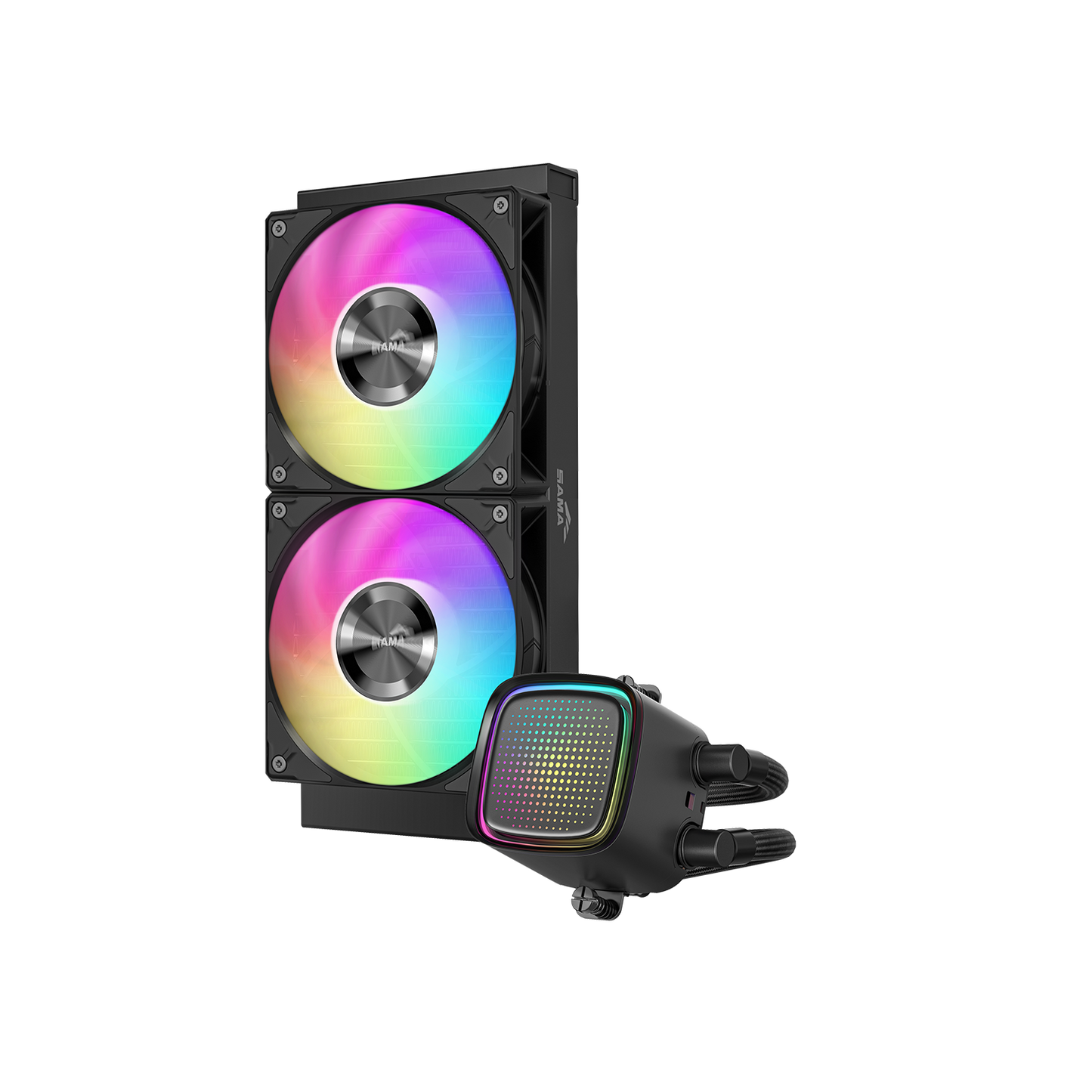 SAMA L50 240mm Liquid CPU Cooler AIO w/ ARGB Infinity Mirror Effect - Black | White