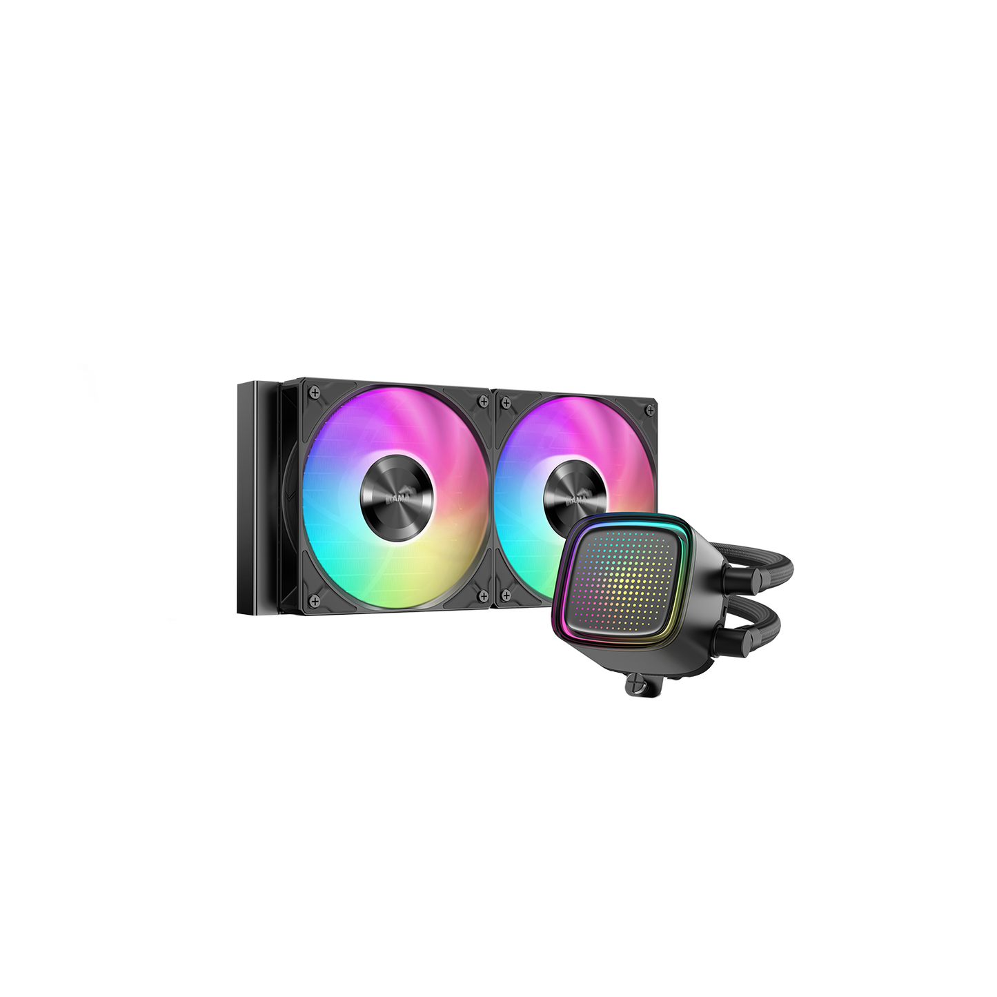 SAMA L50 240mm Liquid CPU Cooler AIO w/ ARGB Infinity Mirror Effect - Black | White