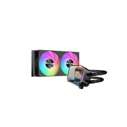 Sama L70 240mm AIO ARGB Liquid CPU Cooler with Infinity Mirror Effect - Black | White