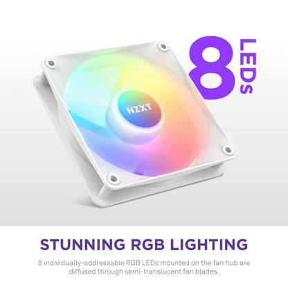 NZXT F120 RGB Core 120mm Hub-Mounted RGB Fan Triple Pack (RF-C12TF)