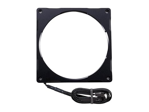 Phanteks I Halos Lux 140mm Digital RGB LED Fan Frame, Aluminum Black