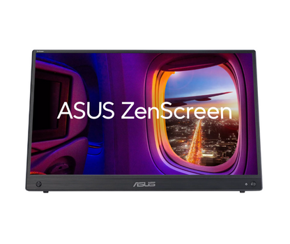 ASUS ZenScreen (MB16AHG) portable monitor — 16 inch (15.6 inch viewable) FHD (1920 x 1080), IPS, 144Hz, USB-C, Mini-HDMI, Freesync Premium™, Ergo kickstand, Tripod socket, Flicker Free, Low Blue Light