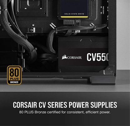 Corsair CV Series CV550 - 550 Watt 80 Plus Bronze Certified PSU (CP-9020210-NA)