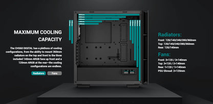 Deepcool CH560 DIGITAL Mid-Tower Case