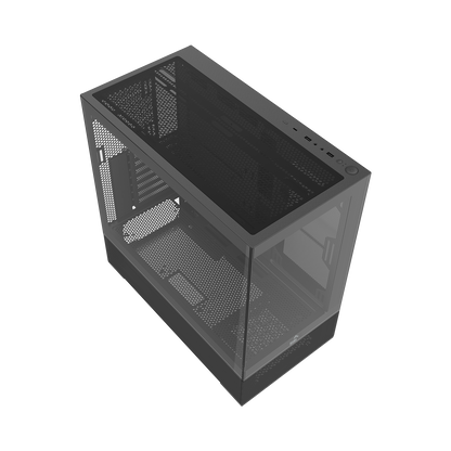 SAMA V40E Mid-Tower Dual Tempered Glass Panel PC Case (Black)
