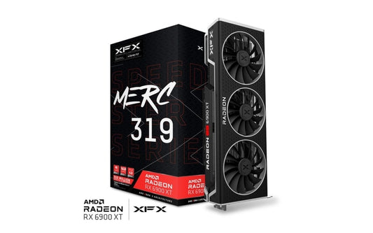 XFX Speedster MERC 319 AMD Radeon™ RX 6900 XT Limited Black Gaming Graphics Card with 16GB GDDR6, AMD RDNA™ 2 (RX-69XTACSD9)