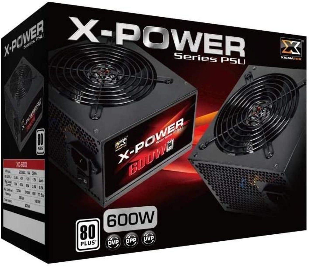 XIGMATEK X-Power 600W 120MM FAN, Power Supply Unit, 80PLUS