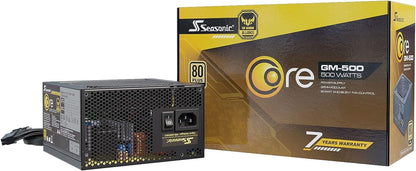 Seasonic CORE GM-500, 500W 80+ Gold, Semi-Modular, Fan Control in Silent and Cooling Mode, Perfect Power Supply for Gaming and Various Application (SSR-500LM)