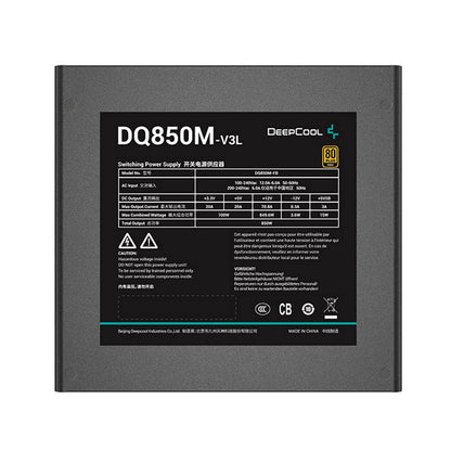 Deepcool DQ850M-V3L, 850 Watt, 80 Plus Gold Fully Modular Power Supply/PSU for Gaming (PC-R-DQ850M-FB0B-US)