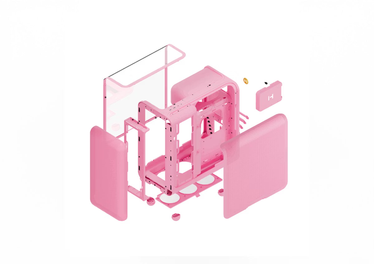 HYTE X50 Modern Performance Case Strawberry Milk