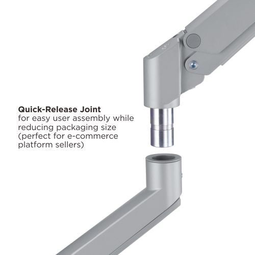 BRATECK Dual Monitor Thin Gas Spring Monitor Arm
