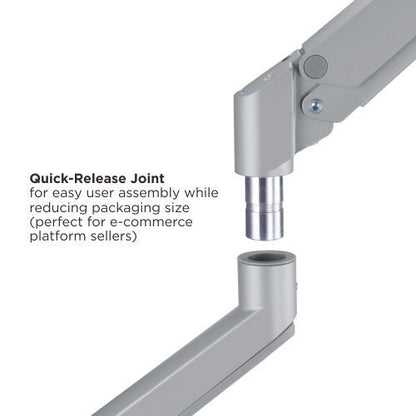 BRATECK Dual Monitor Thin Gas Spring Monitor Arm