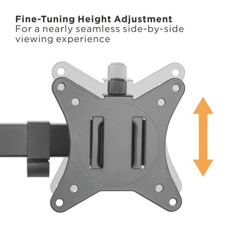 BRATECK Dual-Monitor Steel Articulating Monitor Stand