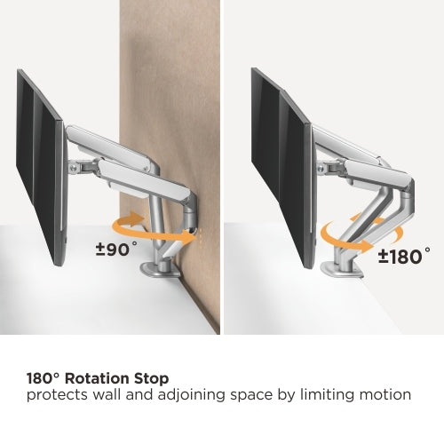 Brateck Dual Monitor Economical Spring-Assisted Monitor Arm