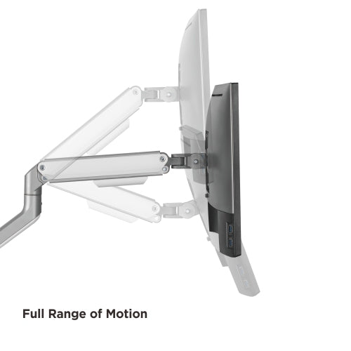 BRATECK Single Monitor Economical Spring-Assisted Monitor Arm