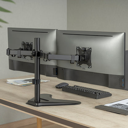 BRATECK Dual-Monitor Steel Articulating Monitor Stand
