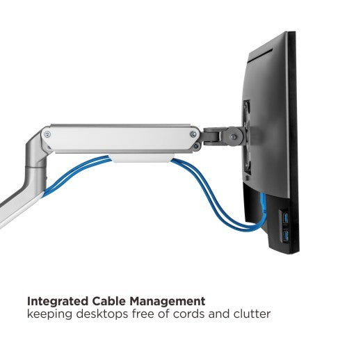 BRATECK Single Monitor Economical Spring-Assisted Monitor Arm