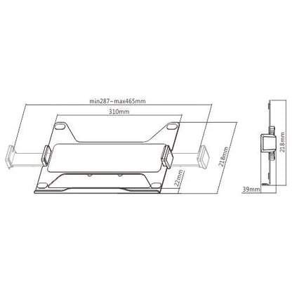 BRATECK Universal Steel Laptop Holder for Monitor Arms