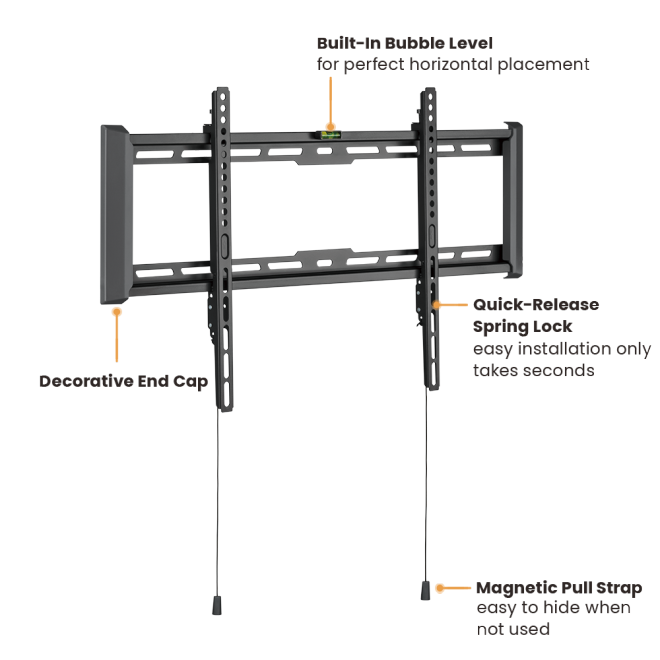 BRATECK Ultra-Slim and Heavy-Duty TV Wall Mount