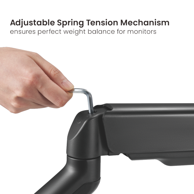BRATECK Cost-Effective Mechanical Spring Monitor Arm