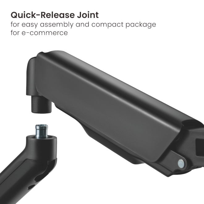 BRATECK Cost-Effective Mechanical Spring Monitor Arm