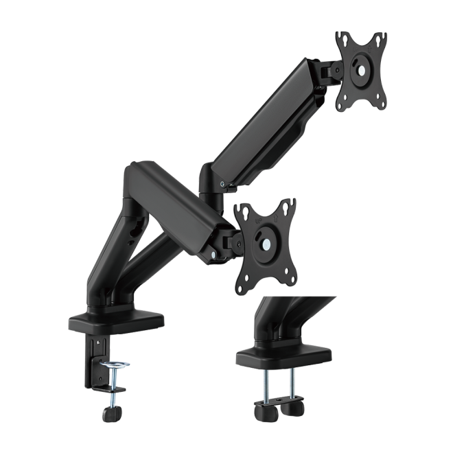 BRATECK Cost-Effective Mechanical Spring Dual Monitor Arm