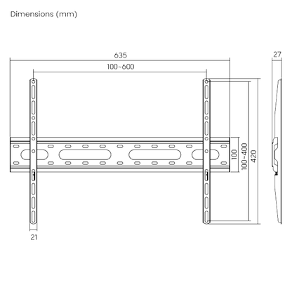 BRATECK Super Economy Fixed TV Wall Mount