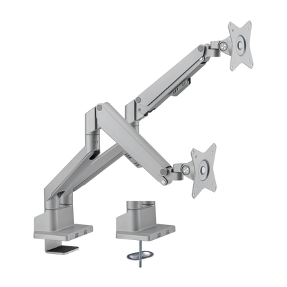 BRATECK Dual Monitor Thin Gas Spring Monitor Arm