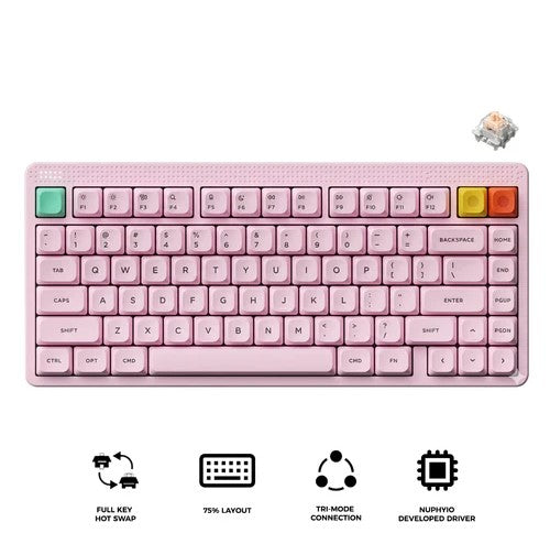 Nuphy Wireless Mechanical Keyboard (Light Pink) (Blush Max Switch)