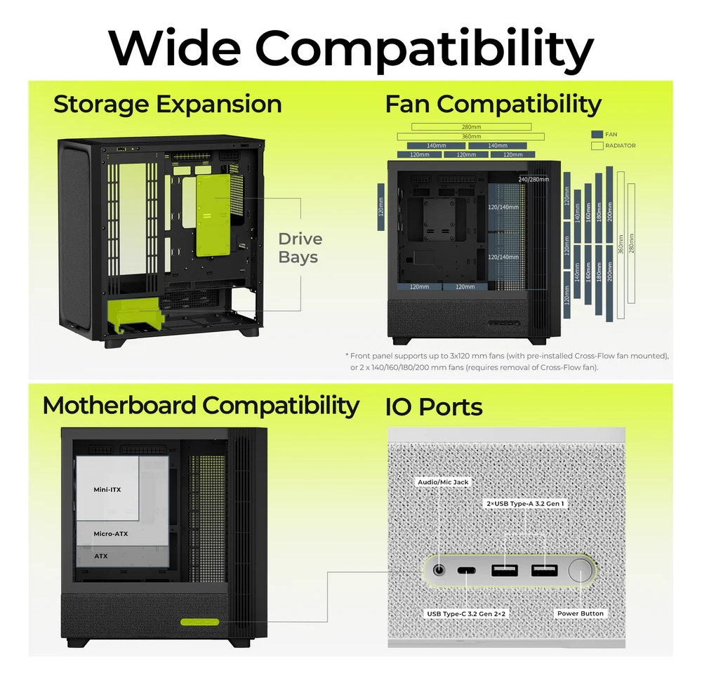 TRYX FLOVA F50 Mid-Tower ATX Case