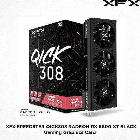 XFX SPEEDSTER QICK08 RADEON RX 6600 XT BLACK Gaming Graphics Card with 8GB GDDR6 HDMI 3xDP, AMD RDNA™ 2