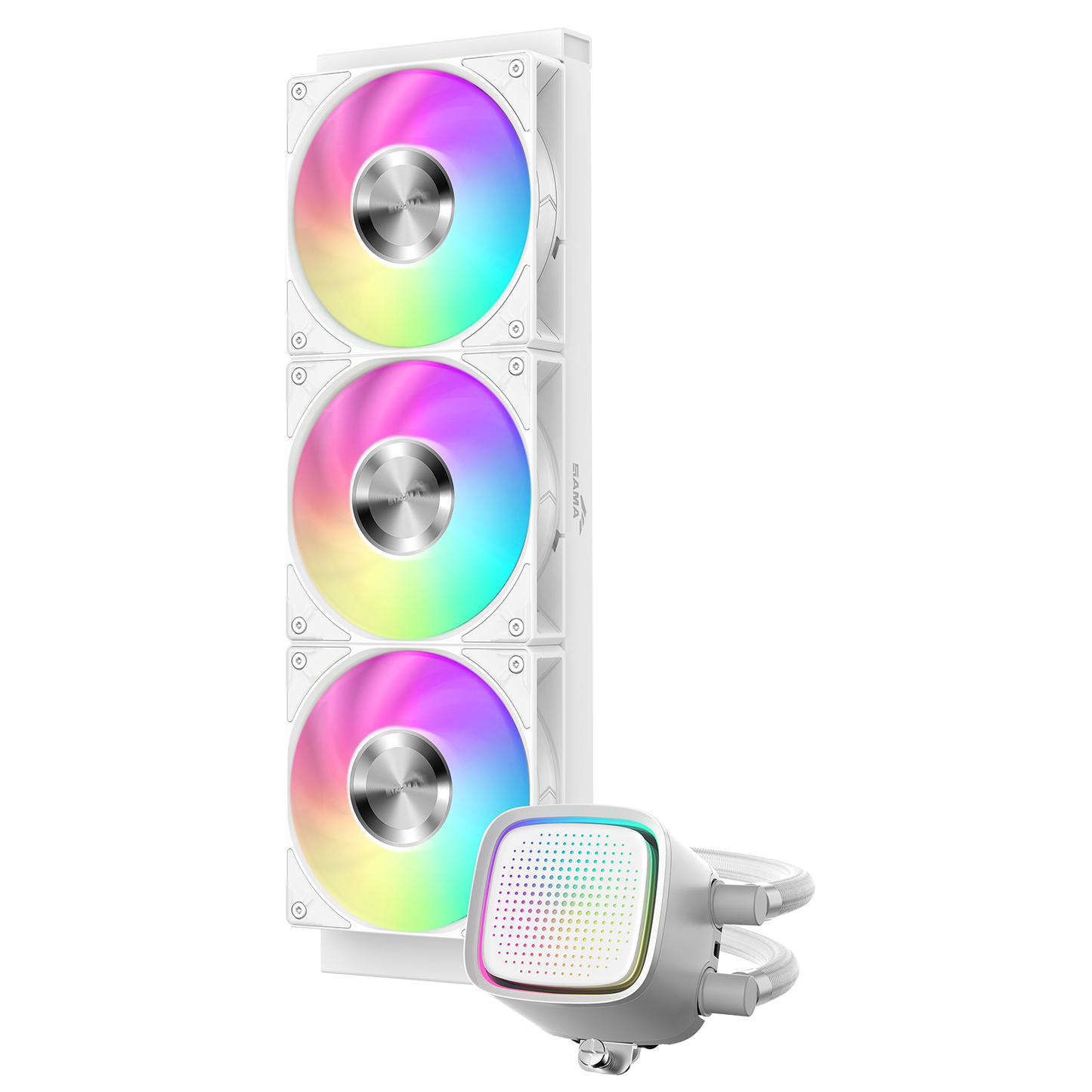 SAMA L50 360mm Liquid CPU Cooler AIO w/ ARGB Infinity Mirror Effect - Black | White